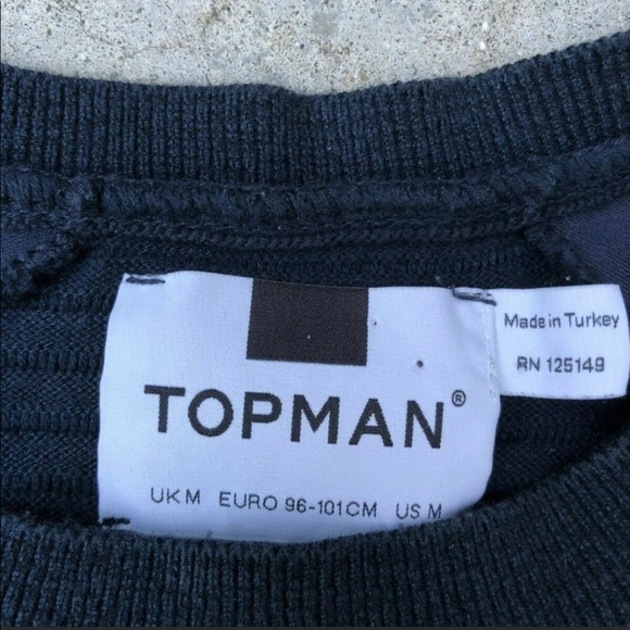 TOPMAN textured crew neck sweater EUC - Picture 3 of 3